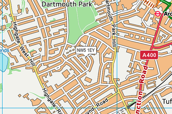 Map of NORTH LONDON TREES LTD at district scale