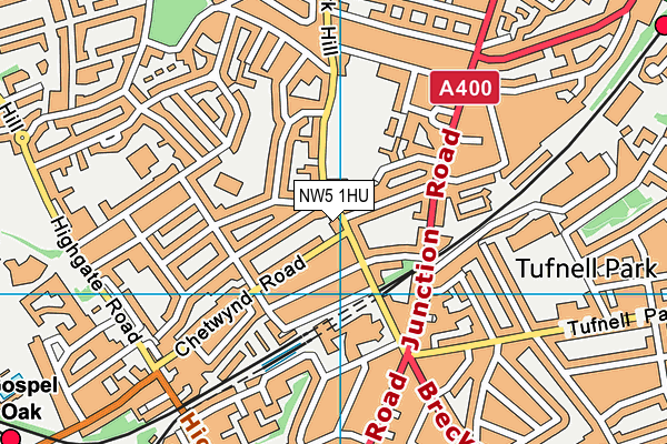 NW5 1HU map - OS VectorMap District (Ordnance Survey)