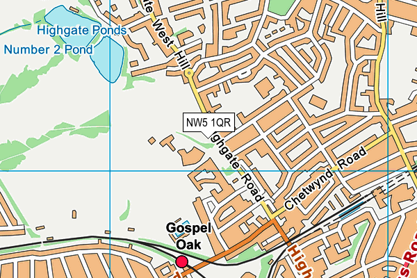 NW5 1QR map - OS VectorMap District (Ordnance Survey)