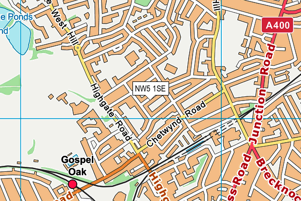 NW5 1SE map - OS VectorMap District (Ordnance Survey)