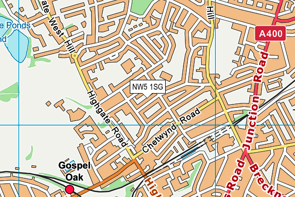 NW5 1SG map - OS VectorMap District (Ordnance Survey)