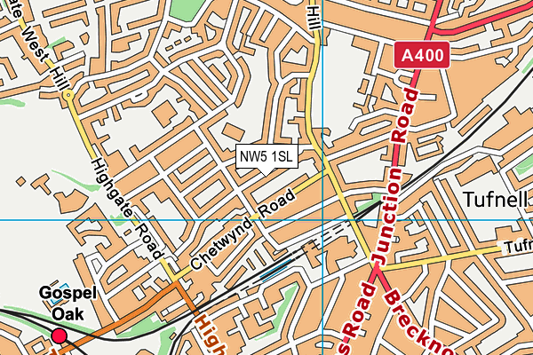 NW5 1SL map - OS VectorMap District (Ordnance Survey)