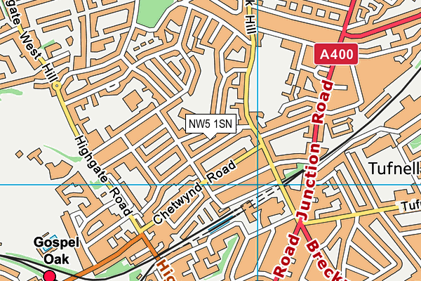 NW5 1SN map - OS VectorMap District (Ordnance Survey)