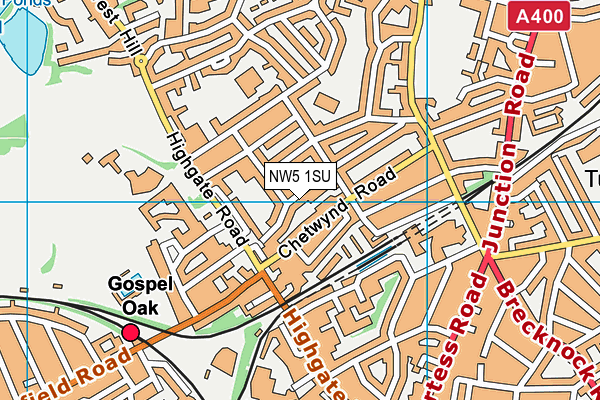 NW5 1SU map - OS VectorMap District (Ordnance Survey)