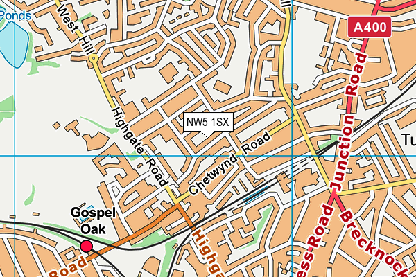 NW5 1SX map - OS VectorMap District (Ordnance Survey)