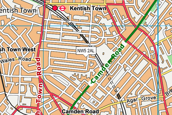 NW5 2AL map - OS VectorMap District (Ordnance Survey)