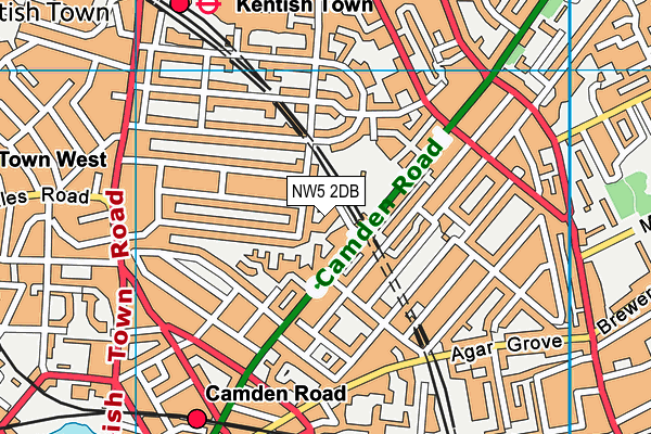 Camden School For Girls map (NW5 2DB) - OS VectorMap District (Ordnance Survey)