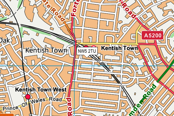 Kentish Town Church of England Primary School map (NW5 2TU) - OS VectorMap District (Ordnance Survey)