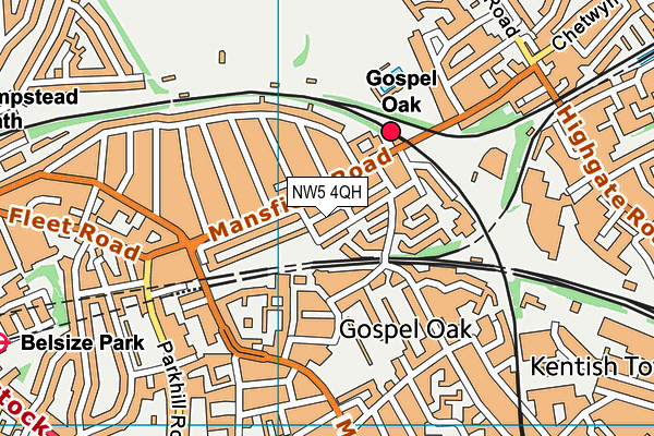 NW5 4QH map - OS VectorMap District (Ordnance Survey)