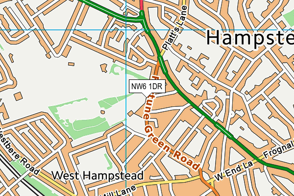 NW6 1DR map - OS VectorMap District (Ordnance Survey)