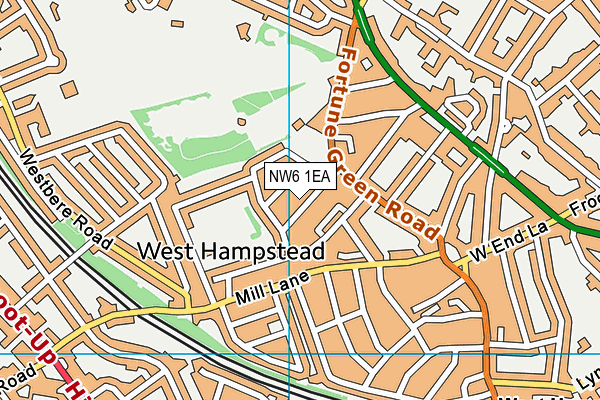NW6 1EA map - OS VectorMap District (Ordnance Survey)