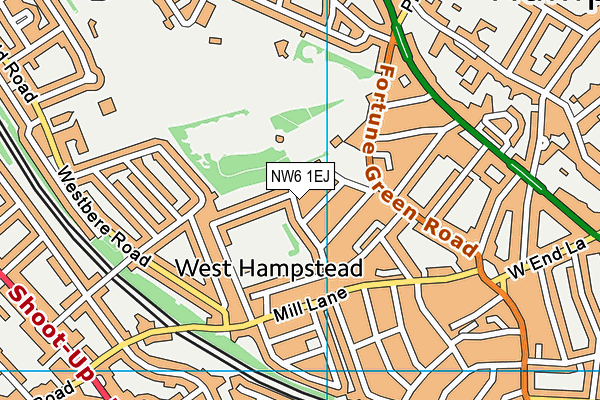 NW6 1EJ map - OS VectorMap District (Ordnance Survey)