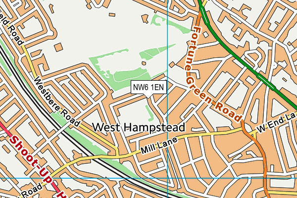 NW6 1EN map - OS VectorMap District (Ordnance Survey)