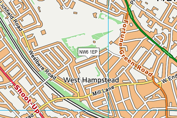 NW6 1EP map - OS VectorMap District (Ordnance Survey)