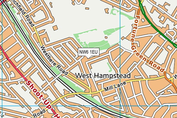 NW6 1EU map - OS VectorMap District (Ordnance Survey)