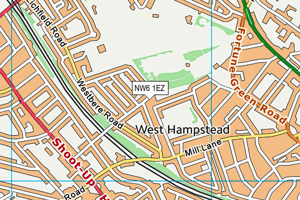 NW6 1EZ map - OS VectorMap District (Ordnance Survey)