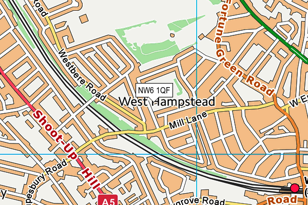 NW6 1QF map - OS VectorMap District (Ordnance Survey)