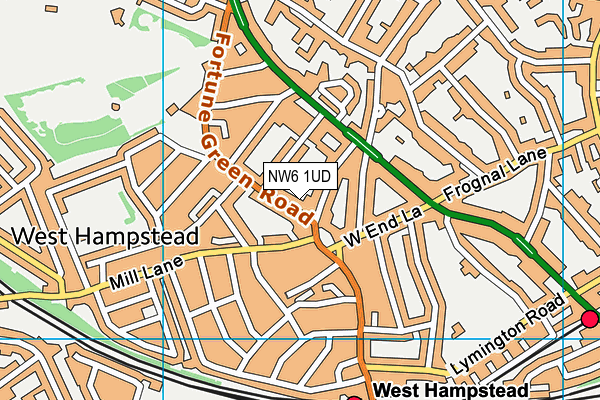 NW6 1UD map - OS VectorMap District (Ordnance Survey)