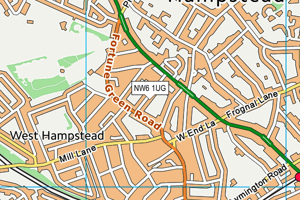 NW6 1UG map - OS VectorMap District (Ordnance Survey)