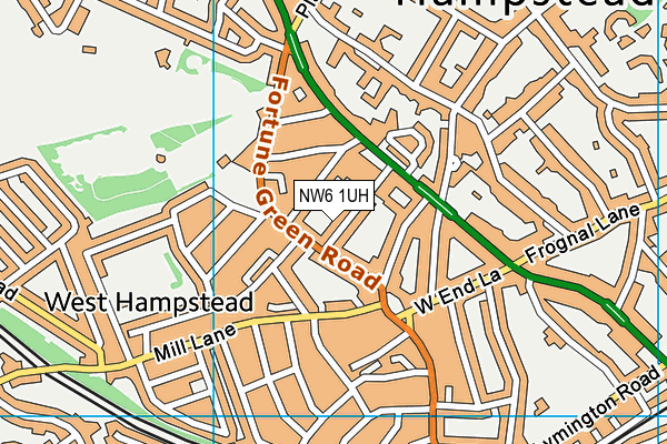 NW6 1UH map - OS VectorMap District (Ordnance Survey)