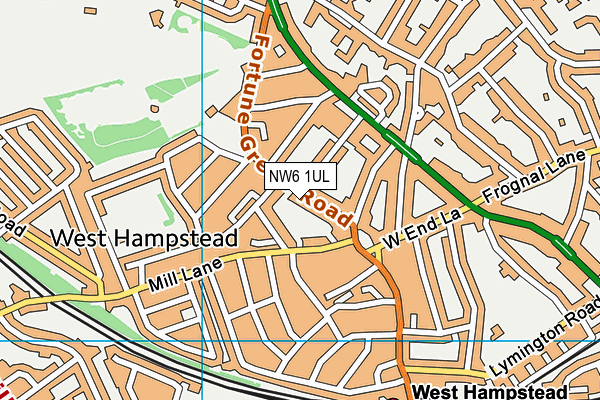 NW6 1UL map - OS VectorMap District (Ordnance Survey)