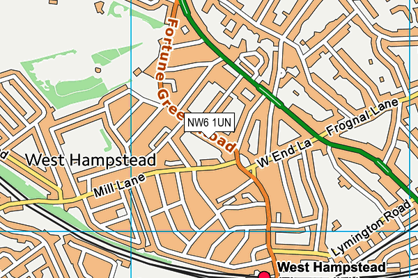 NW6 1UN map - OS VectorMap District (Ordnance Survey)