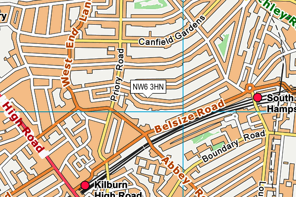 NW6 3HN map - OS VectorMap District (Ordnance Survey)