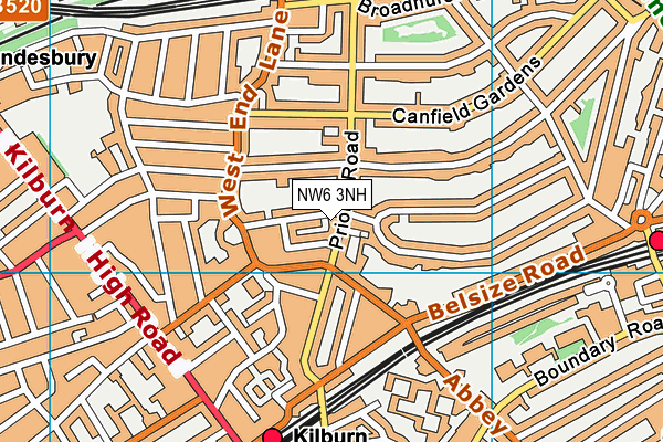 Map of 61 PRIORY ROAD (NW6) LIMITED at district scale