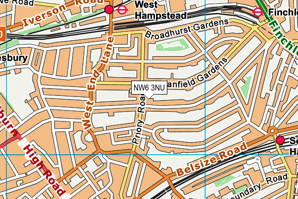 NW6 3NU map - OS VectorMap District (Ordnance Survey)