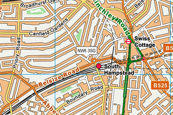 NW6 3SG map - OS VectorMap District (Ordnance Survey)