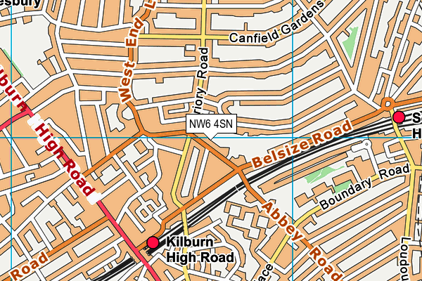 NW6 4SN map - OS VectorMap District (Ordnance Survey)