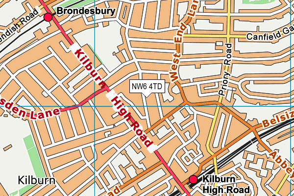 Map of 39 KINGSGATE ROAD LTD at district scale