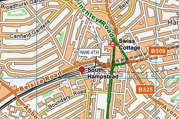 NW6 4TH map - OS VectorMap District (Ordnance Survey)