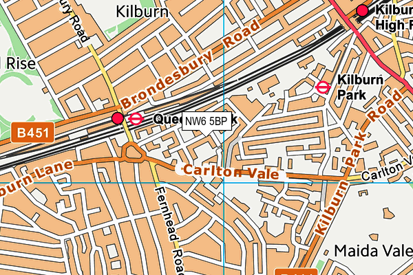 NW6 5BP map - OS VectorMap District (Ordnance Survey)