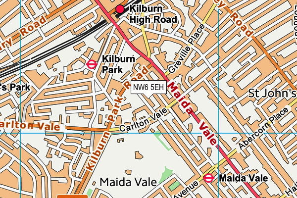 NW6 5EH map - OS VectorMap District (Ordnance Survey)