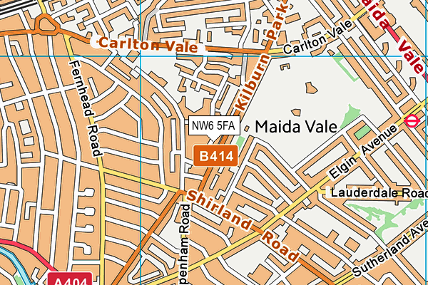 NW6 5FA map - OS VectorMap District (Ordnance Survey)