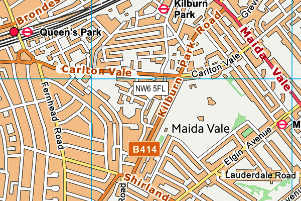 NW6 5FL map - OS VectorMap District (Ordnance Survey)
