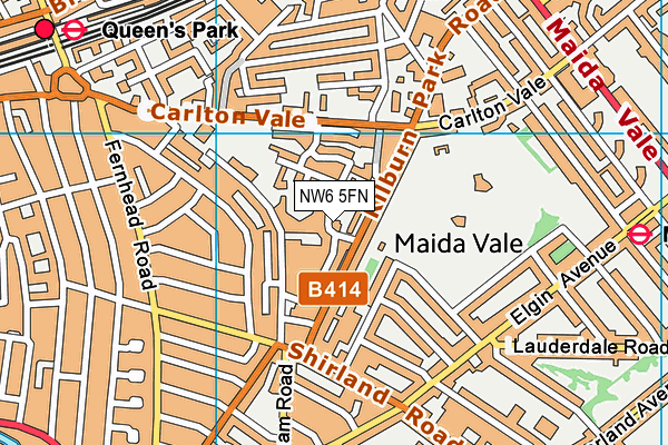 NW6 5FN map - OS VectorMap District (Ordnance Survey)