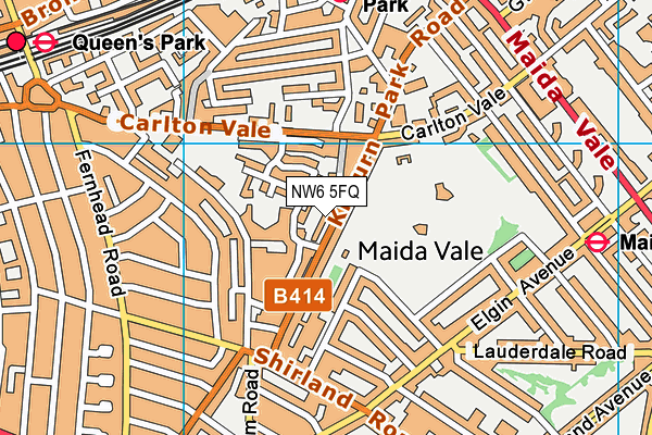 NW6 5FQ map - OS VectorMap District (Ordnance Survey)