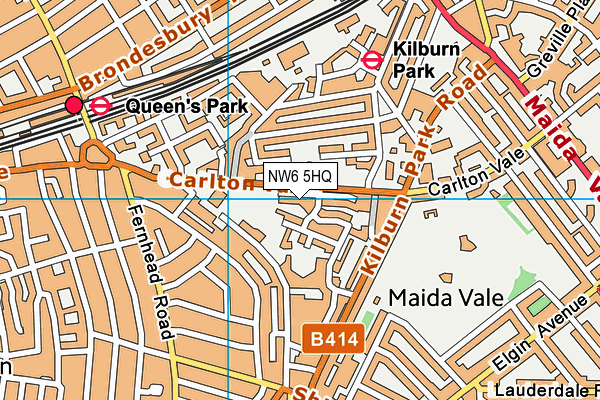 NW6 5HQ map - OS VectorMap District (Ordnance Survey)