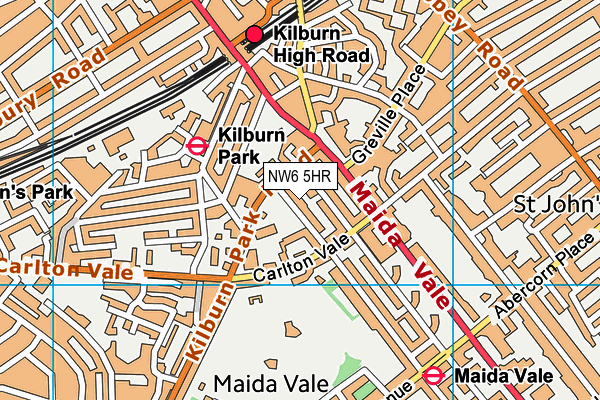 NW6 5HR map - OS VectorMap District (Ordnance Survey)