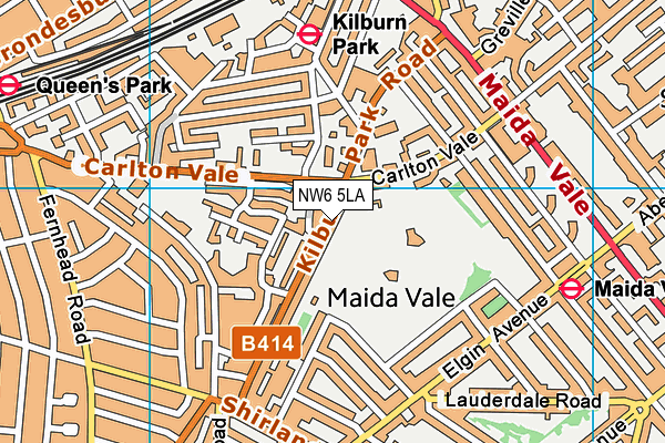NW6 5LA map - OS VectorMap District (Ordnance Survey)