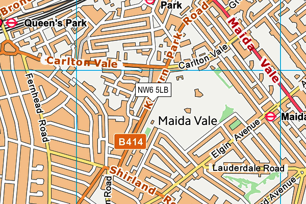NW6 5LB map - OS VectorMap District (Ordnance Survey)