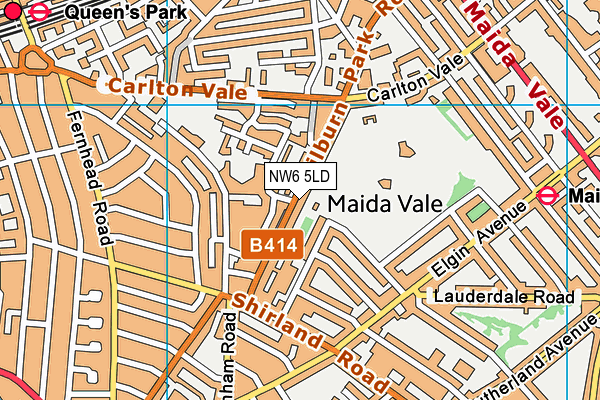 NW6 5LD map - OS VectorMap District (Ordnance Survey)