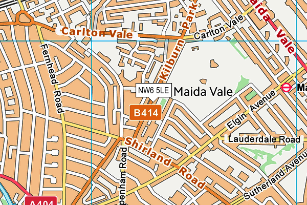 NW6 5LE map - OS VectorMap District (Ordnance Survey)