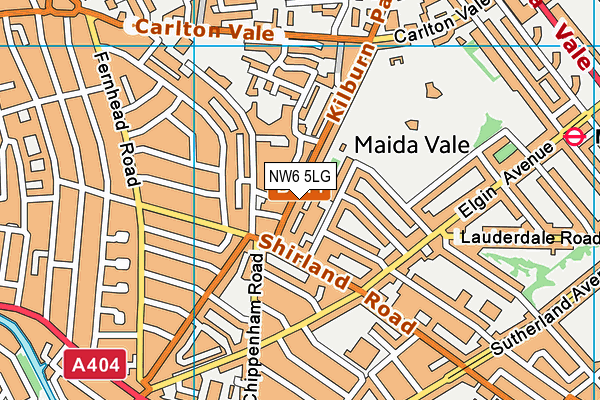 NW6 5LG map - OS VectorMap District (Ordnance Survey)