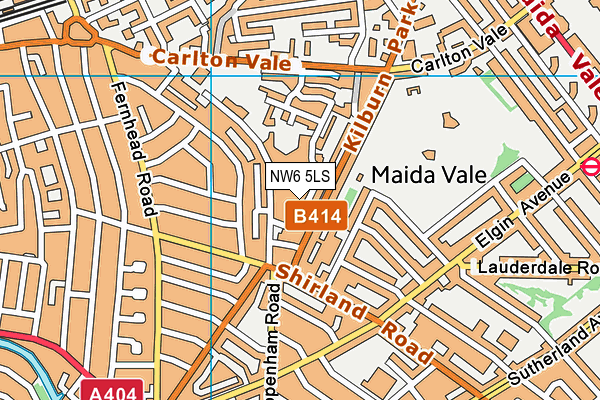 NW6 5LS map - OS VectorMap District (Ordnance Survey)