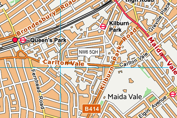 NW6 5QH map - OS VectorMap District (Ordnance Survey)