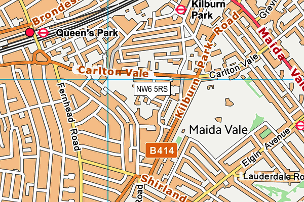 NW6 5RS map - OS VectorMap District (Ordnance Survey)