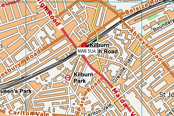 Energie Fitness (Kilburn) map (NW6 5UA) - OS VectorMap District (Ordnance Survey)